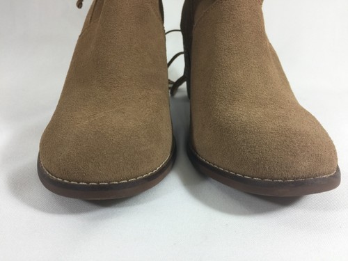 TOMS Brown Toffee Suede Mila Block Heel Boots 10010911 choose 7, 7.5 or 9.5 - Picture 3 of 7