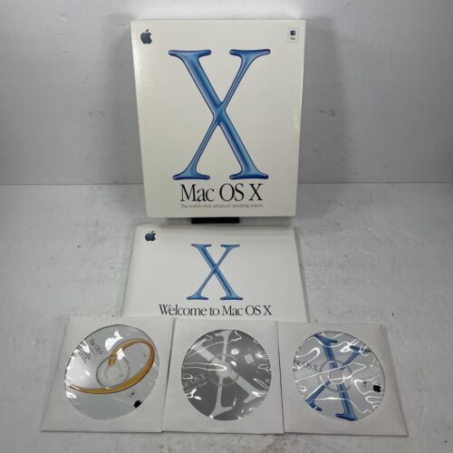 Vintage 2001 Apple Mac OS X v10.0 Retail Complete In Box! - Picture 1 of 10