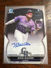 2023 BOWMAN CHROME JESUS BUGARIN PROSPECT AUTO COLORADO ROCKIES KC