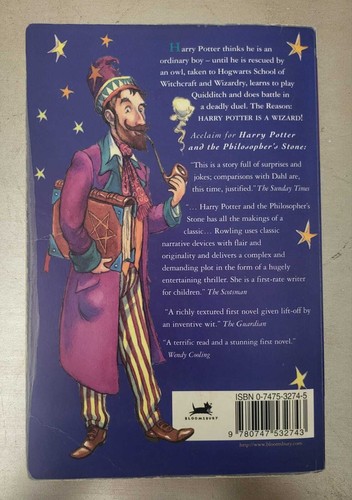 Harry Potter & The Philosophers Stone Original Cover Young Wizard/Dumbledore Ed - Picture 74 of 132