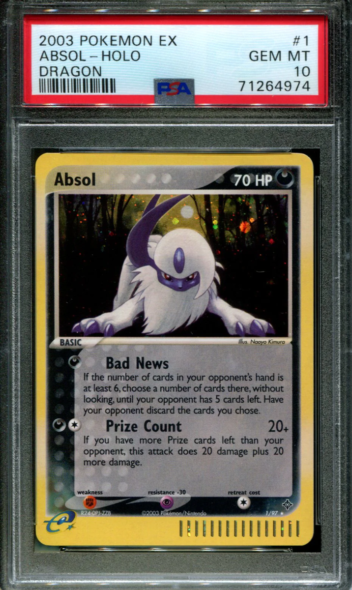 Absol - 1/97 - PSA 10 - Holo - Dragon - Pokemon - 64974 | eBay Absol - 1/97 - PSA 10 - Holo - Dragon - Pokemon - 64974 | eBay