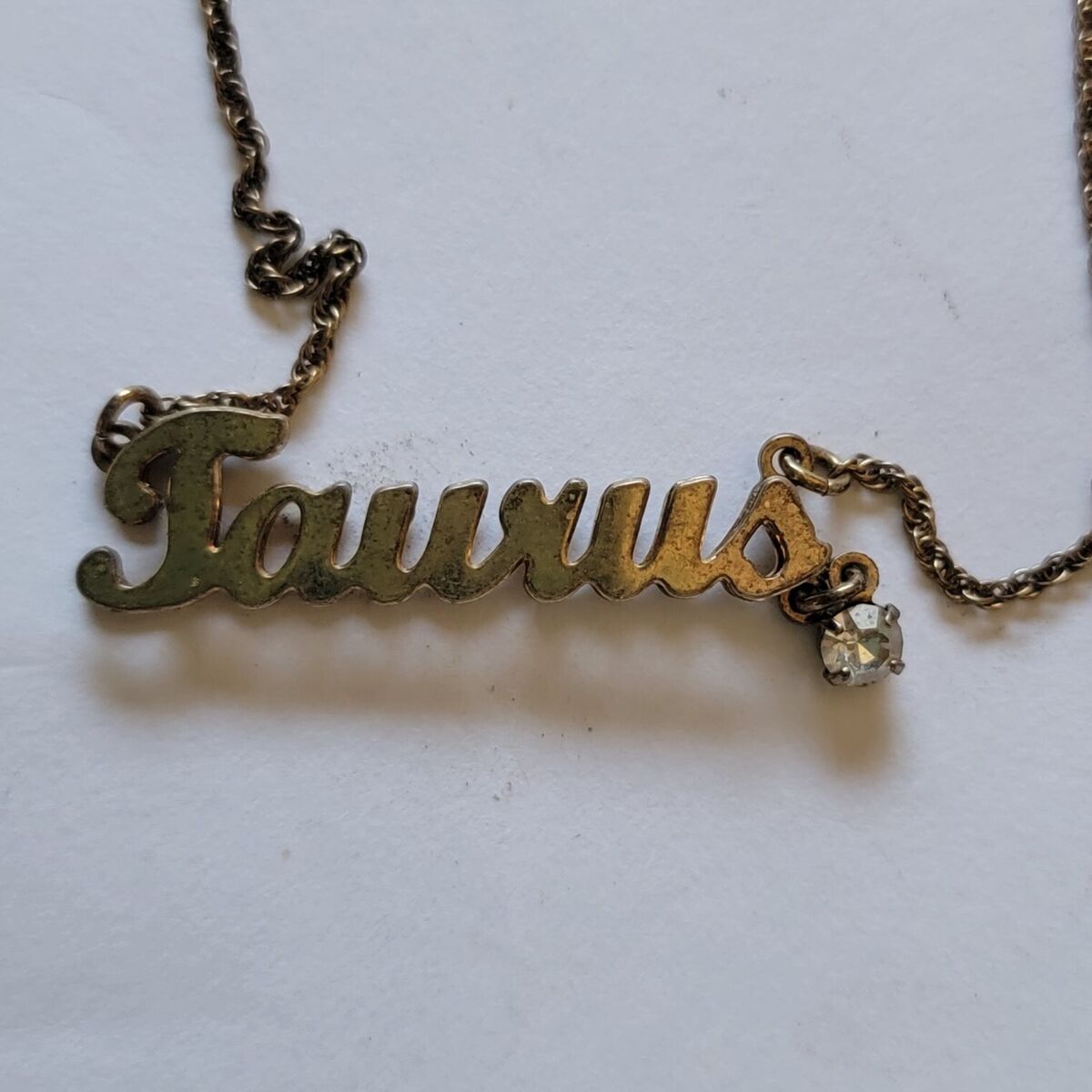 Taurus script necklace deals