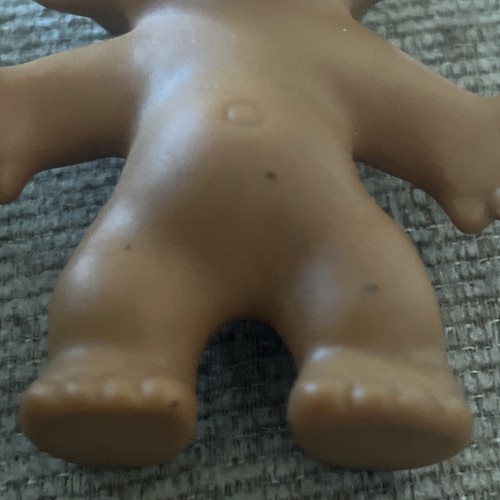 Vintage Troll White Hair Orange Eyes 3" Unmarked Old Naked - Picture 8 of 9
