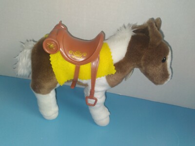 Aurora Miyoni Tots Pinto Pony Plush Animal Horse with Blanket & Saddle