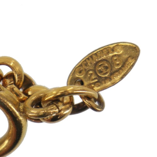 CHANEL Used CC Logos Circle Gold Plated Chain Long Necklace 28 Vintage #AG176 S - Picture 12 of 13