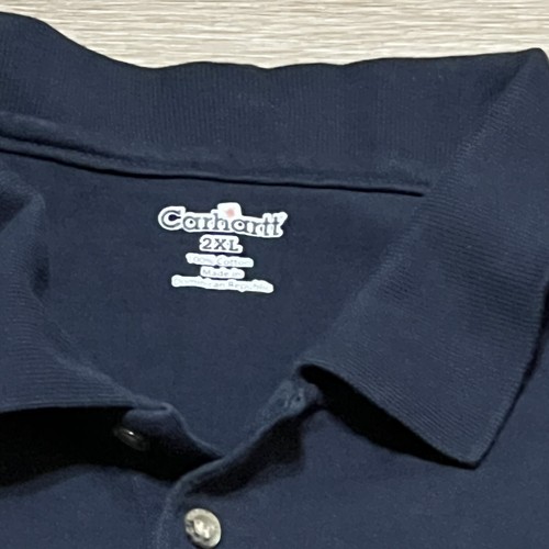Carhartt Polo Shirt Adult Cleveland written out Black and White 2XL Men’s - Picture 4 of 11