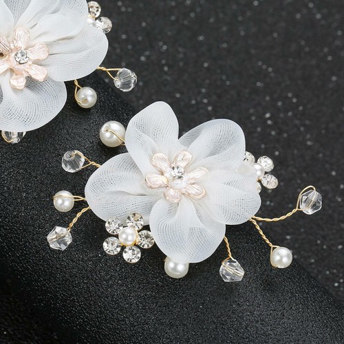 2x Pearl Flower Shoe Clips Bridal Remove Jewelry Decor Charms Boots Wedding - Picture 6 of 6