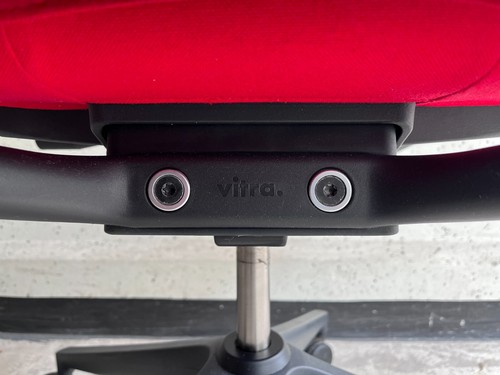 Vitra ID Trim Drehstuhl Drehsessel Bürostuhl Stoff Schwarz Rot Schreibtischstuhl - Bild 5 von 10