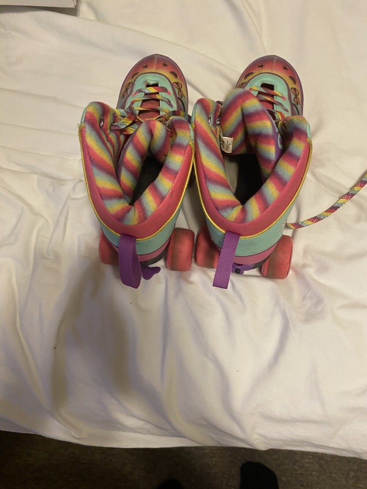 New Jojo Siwa adjustable Kids Rainbow colored Roller Derby skates size 36 NIB eBay