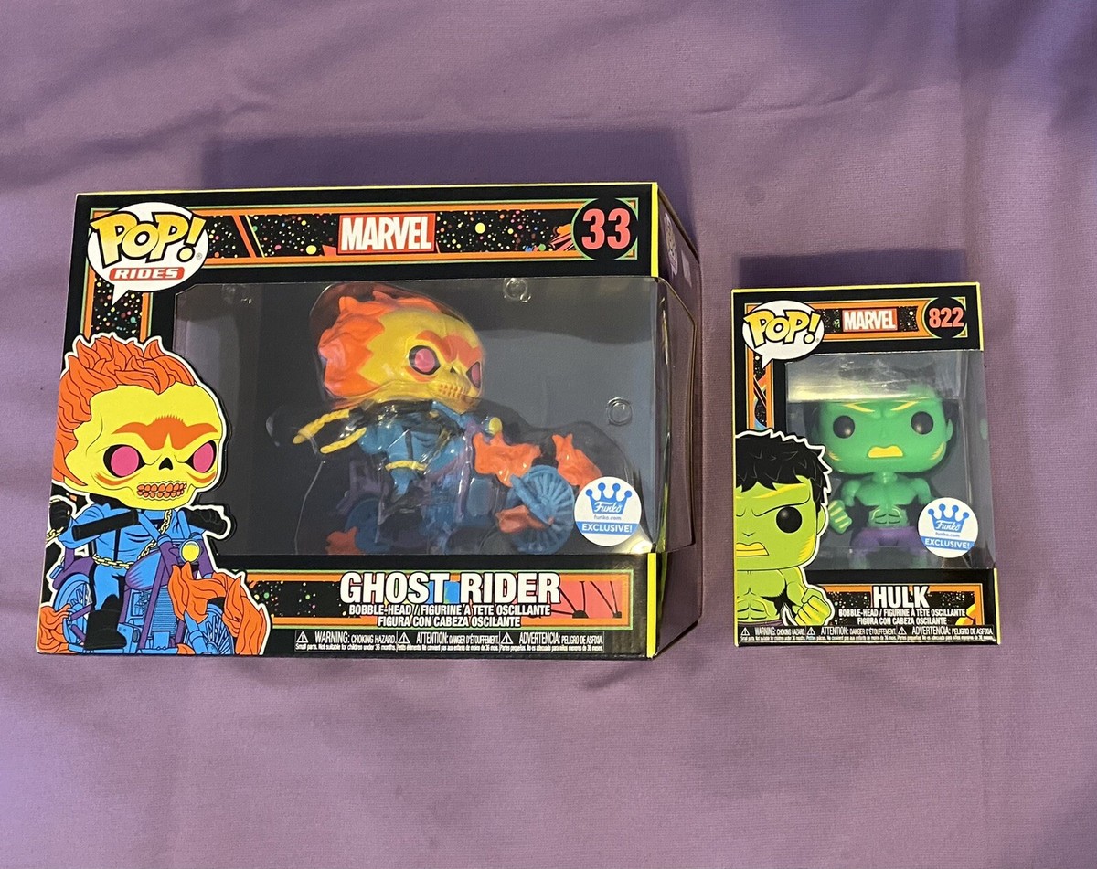 Funko Pop マーベル　ゴーストライダー　ブラックライト Ghost Rider Funko Pop 33 Marvel PX Previews Exclus. Glow In
