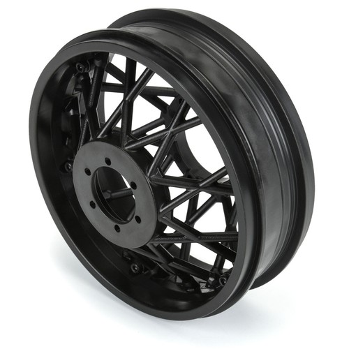 Pro-Line 1/4 Supermoto Front / Rear Wheels Black for Promoto-MX - Picture 8 of 9
