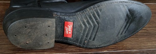 Men's Tony Lama #4501 Black Smooth Soft Leather Western Cowboy Boots USA 9.5D - Picture 5 of 5