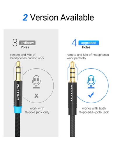 3.5mm Jack Plug Headphone Extension Cable AUX Audio Lead Stereo Male to Female - Picture 7 of 13