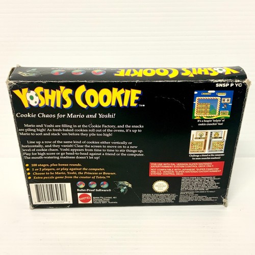 Yoshi's Cookie + Box, Manual - Nintendo SNES - Tested & Working! Free Postage! - Picture 2 of 8