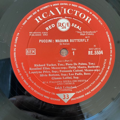 PUCCINI: Madama Butterfly - Price/Tucker -Leinsdorf (UK RCA 3-LP-Box RE.5504/NM) - Picture 3 of 3