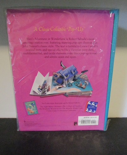 Alice's Adventures in Wonderland POP UP Book Robert Sebuda 2003 SEALED 1st prt - Picture 3 of 3