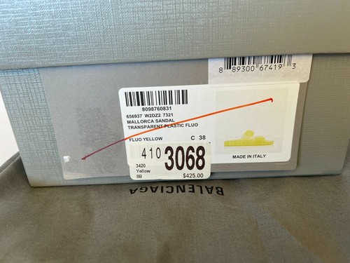New Balenciaga Women's Mallorca Transparent Dual-Buckle Slide Sandal US 8/Eur 38 - Picture 7 of 7