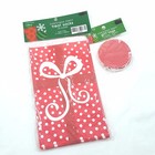 Polka Dot Christmas Treat Sacks Hanging Gift Tags Red White Gift Wrap Bags Set