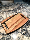Handmade Wood Long Grain Cutting Board 10” x 15-1/2” x 1” (1-1/2” w feet)