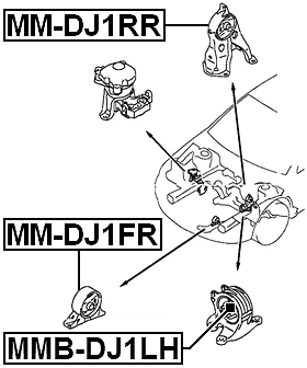 Para MITSUBISHI GALANT DJ1A/DJ3A/DJ5A 2006- Montaje motor motor trasero OEM MR234837 Foto 2 de 3
