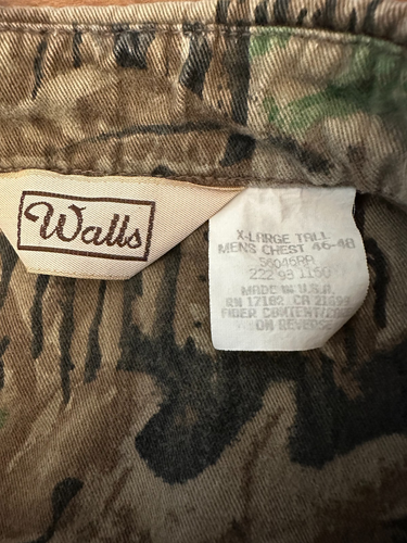 Walls Realtree Shirt Mens XLT Hunting Camo Heavy Button Up Adult Vintage - Picture 4 of 8