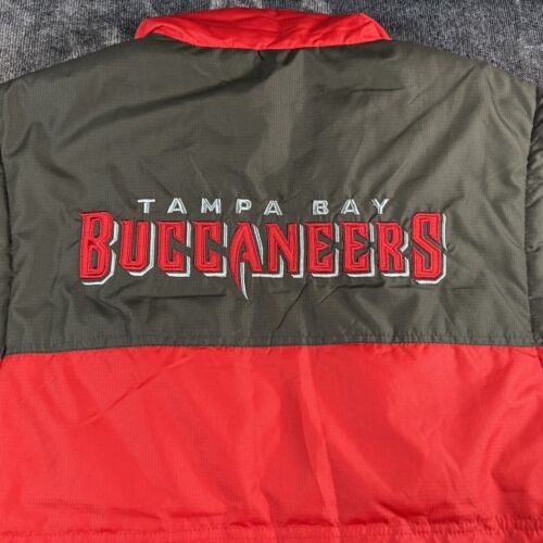 Tampa Bay Buccaneers Puffer Men's Reversible NFL Vest Size Medium Red/Grey New - Picture 11 of 11