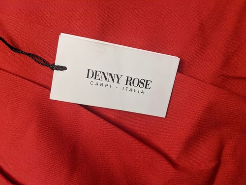Denny Rose Pantalone Da Donna Rosso Dritto Gamba Dritta Classico Elegante Nuovo - Imagen 7 de 11