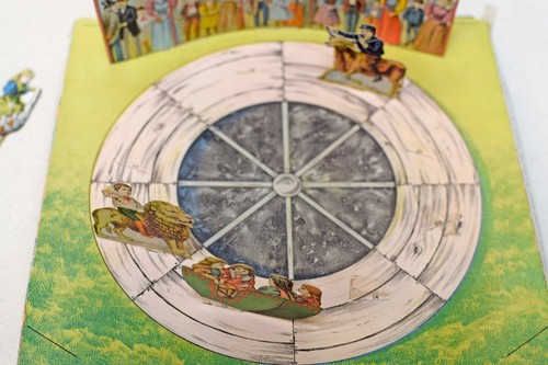 ANTIQUE 1896 TOLEDO BEE Art Supplement: MERRY GO ROUND Paper Cutout Set - Picture 3 of 11