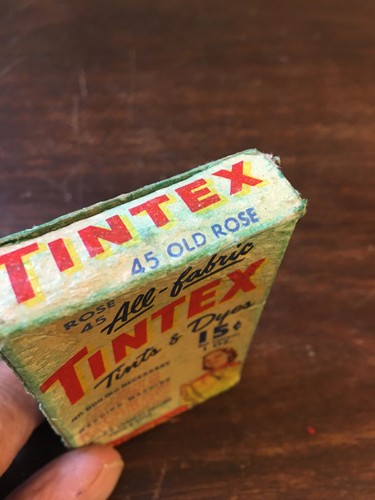 Tintex Tints & Dyes Vintage Box, Old Rose 45 mit Inhalt, alle Stoffe, 1 Unze - Bild 3 von 6