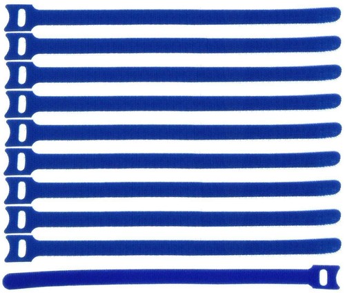 20 Klett-Kabelbinder 300 x 28 mm blau wiederverwendbar Klettband Kabelklettband - Bild 7 von 7