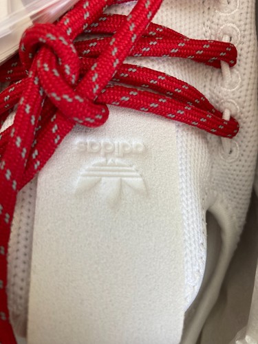 Adidas x Human Made Pharrell Williams NMD bianche/rosse taglia 4,5 100% autentiche NUOVE - Foto 4 di 11