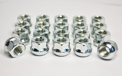 20 x M12 x 1,5, 19 mm Sechskant Radius offene Alufelgenmuttern (Zink) - Bild 1 von 2