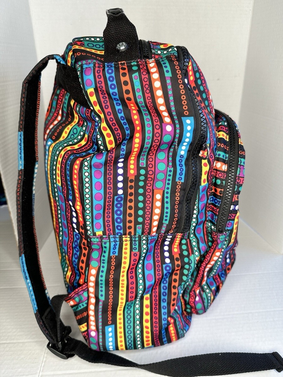 Kipling Backpack Multicolor Dots Dotted Stripes Zip  display picture 1