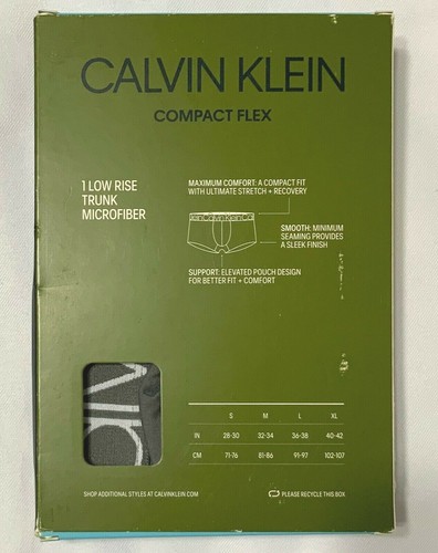 Ropa interior para hombre Calvin Klein compacta flexible de altura baja tronco de microfibra gris M L XL - Imagen 6 de 6