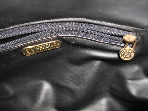 VTG~100%Authentic~FENDI ZUCCA~ROMA ITALY~SIGNATURE LOGO~SATCHEL BAG PURSE~12"x8" - Picture 9 of 11