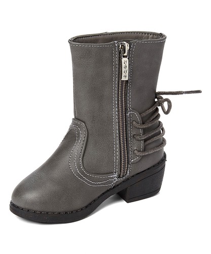 Bebe Boots Size 5 6 7 8 9 Baby or Toddler Riding Boots Lace Up Back - Picture 5 of 5