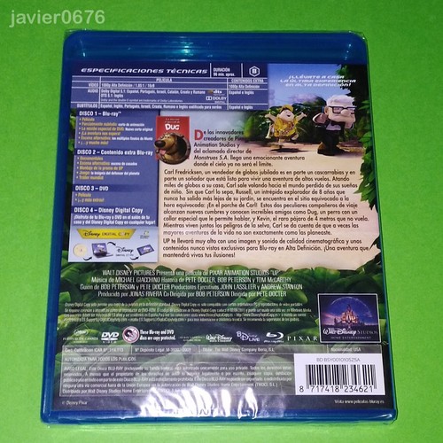 UP DISNEY PIXAR COMBO BLU-RAY + DVD NUEVO PRECINTADO - Imagen 2 de 3