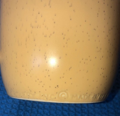 Pottery Pitcher Butterfly & Flowers Design Speckled Cream Color 6.5"T - Picture 10 of 11