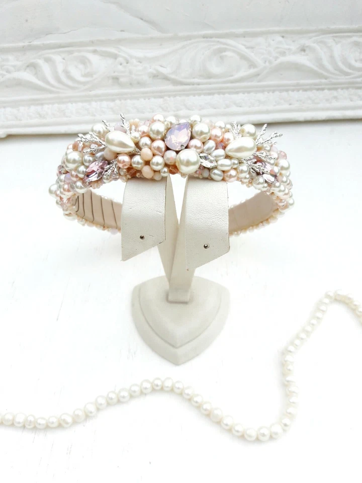 Baroque crystal headband Women Luxury tiara Fairy bridal hair headband - Image 2 of 4