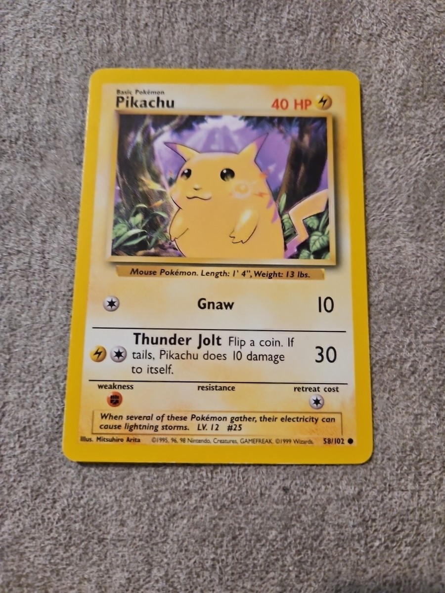 PIKACHU - Base Set - 58/102 - Common - Pokemon Card