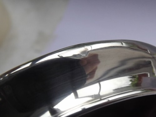 ANTIKE GUTE GRÖSSE MASSIV SILBER STERLING DECKEL GLASGEFÄSS, GLASFLASCHE B'HAM 1924 - Bild 10 von 10