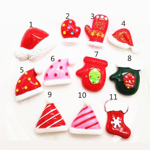 20x Christmas Gift Resin Flatback Slime Charms for Ornament Scrapbook DIY Crafts - Picture 6 of 6