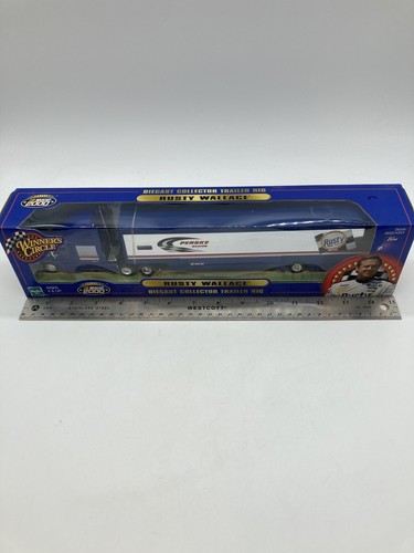 New Hasbro Scale Rusty Wallace Nascar Winner's Circle Die Cast Semi Truck NIP - Picture 3 of 11