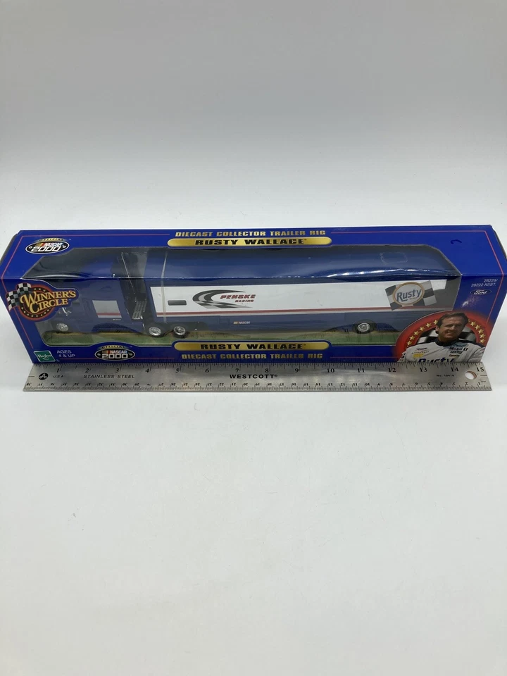 New Hasbro Scale Rusty Wallace Nascar Winner's Circle Die Cast Semi Truck NIP - Image 3 of 4