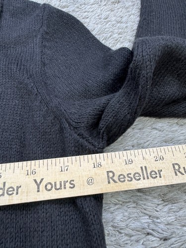 Chicos Pullover Damen klein schwarz Zopfmuster gerippt Staubtuch Cardigan Whimsigoth - Bild 6 von 9