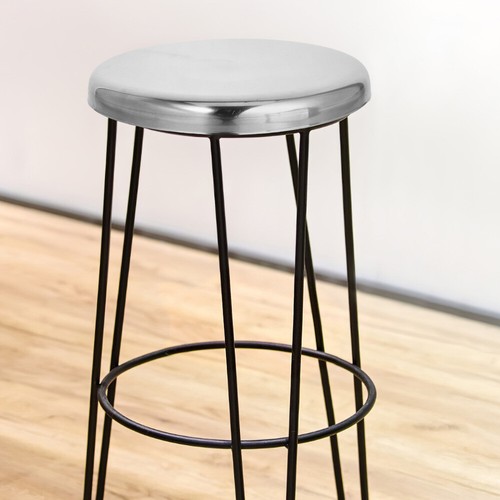 Stainless Steel Round Stool Surface Student Metal Top Counter Seats - Picture 5 of 12