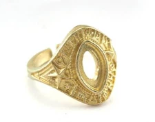 Ring Adjustable Ring Bezel - Raw brass (18mm 8US inner size - Adjustable ) 2825