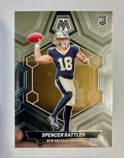 2024 Panini Mosaic Spencer Rattler Rookie #393 New Orleans Saints RC