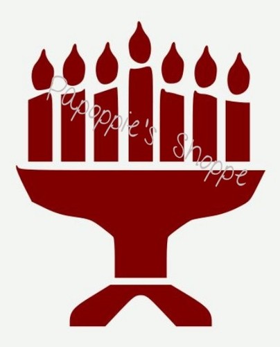 Schablone Menora für Bastelprojekte Stoffschilder Kissen Karten 7 Kerzenständer - Bild 1 von 12