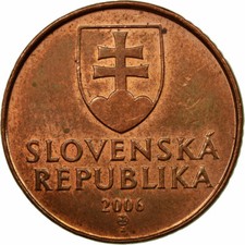 [#686476] Coin, Slovakia, 50 Halierov, 2006, EF(40-45), Copper Plated Steel, KM:
